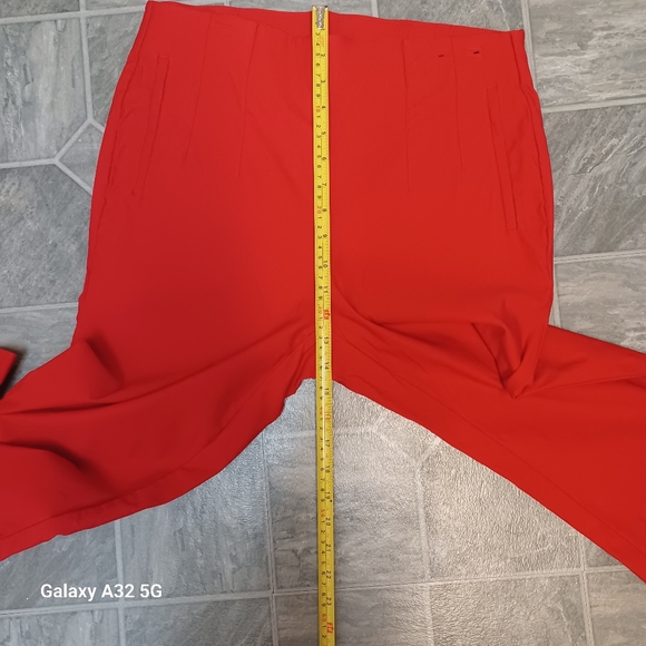 Rafaella Red Cropped Ankle Pants High-Waisted Size 10 - Picture 9 of 11